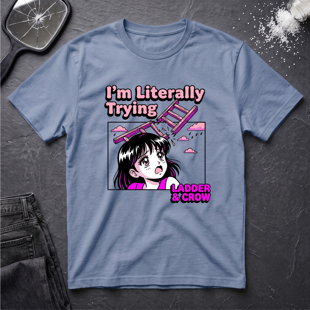 I'm Literally Trying Anime Girl T-Shirt