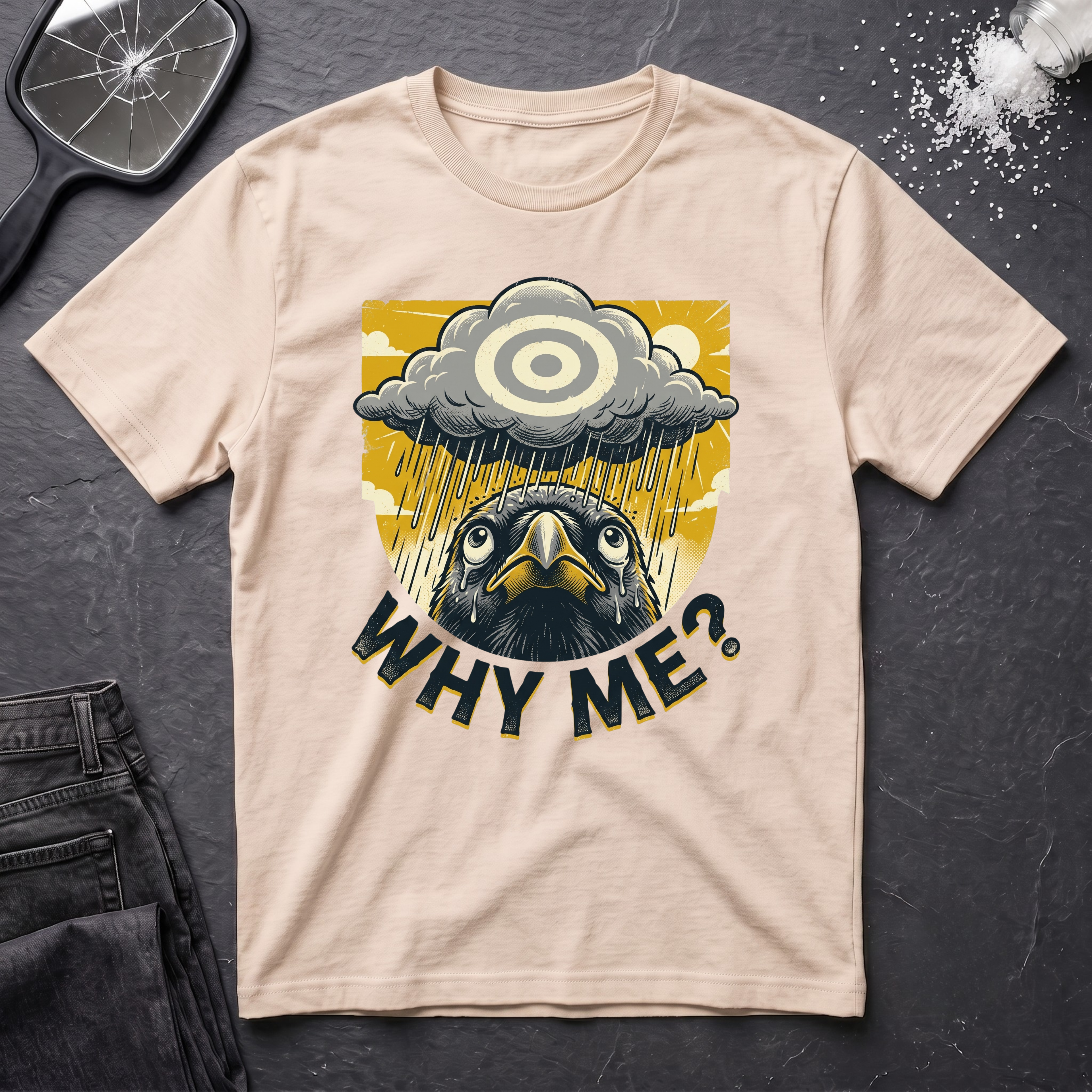 Why Me Crow Cloud T-Shirt