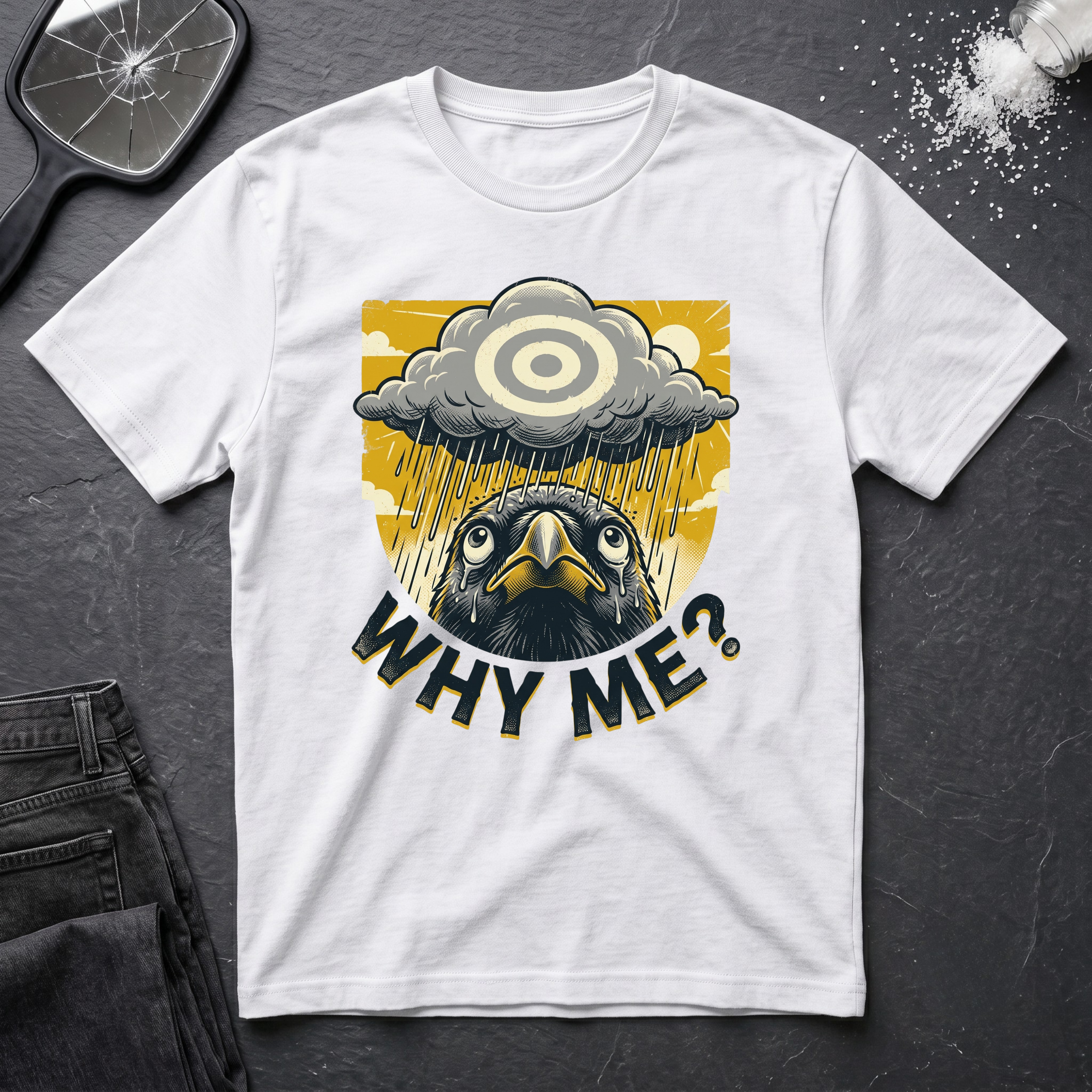 Why Me Crow Cloud T-Shirt