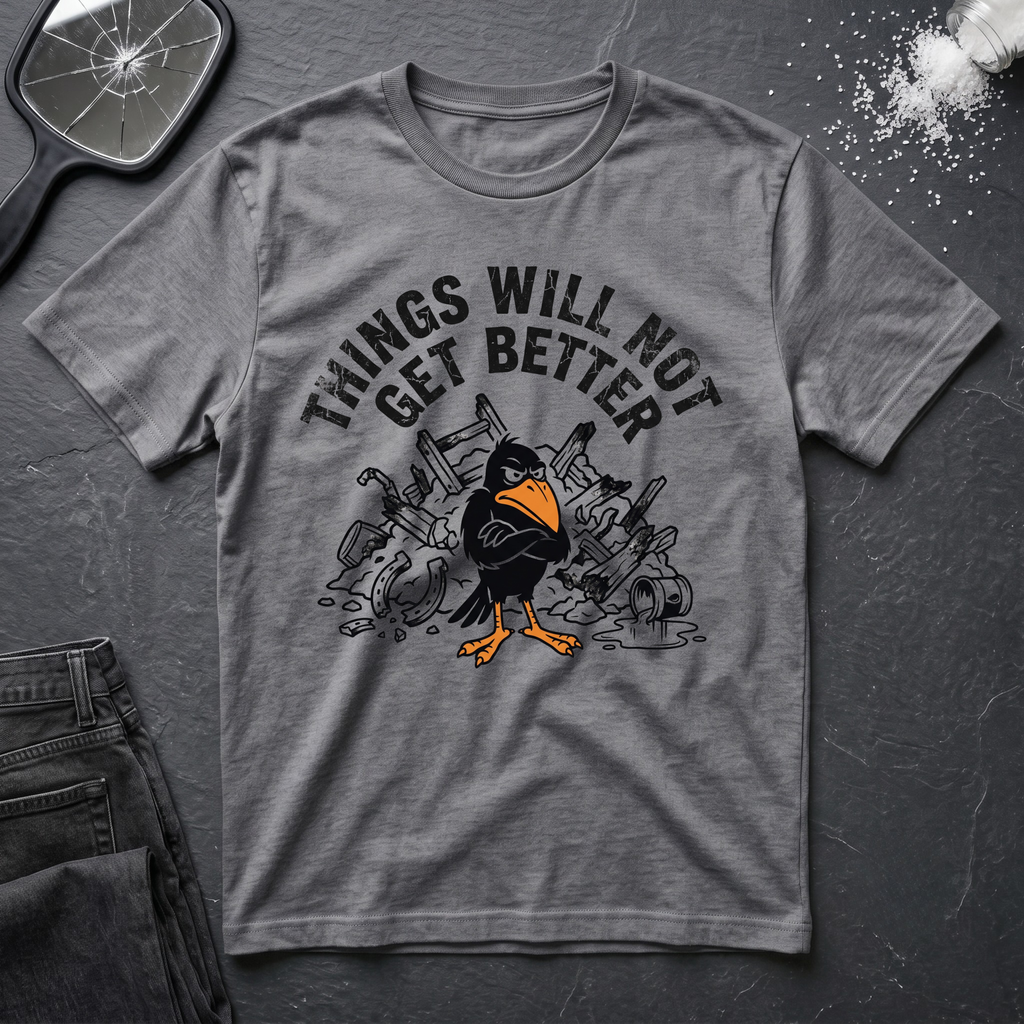 Things Will Not Get Better Crow T-Shirt