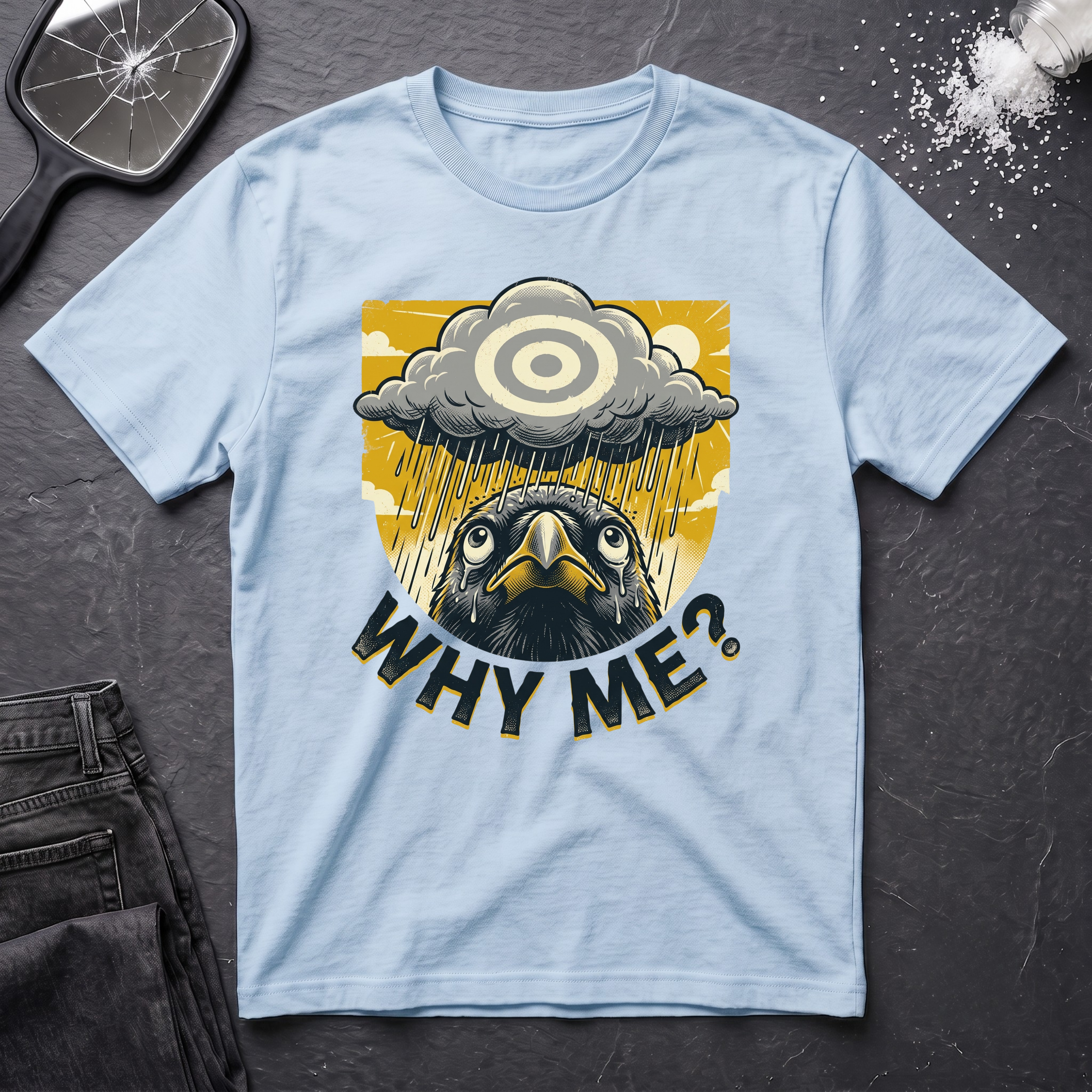 Why Me Crow Cloud T-Shirt