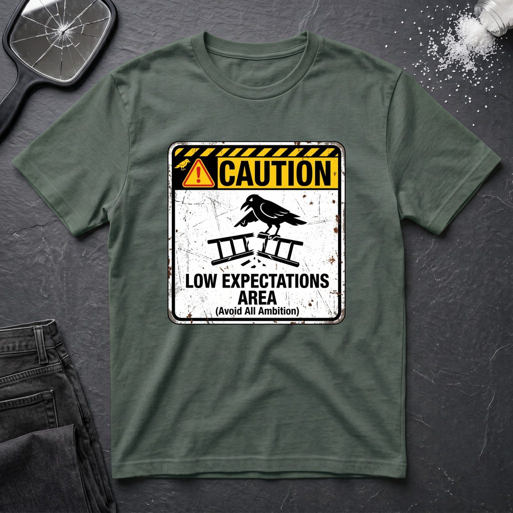 Caution Low Expectation Area T-Shirt